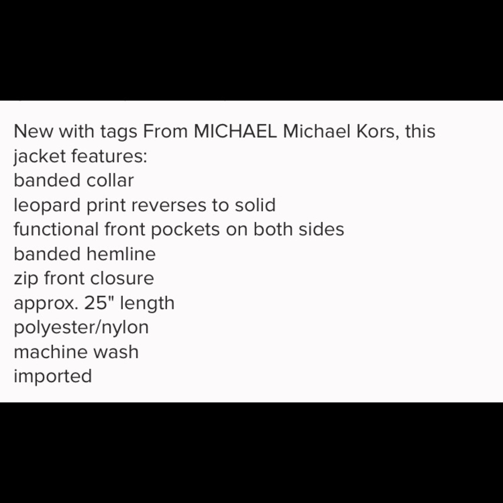 NWT reversible Michael kors coat - Picture 4 of 8